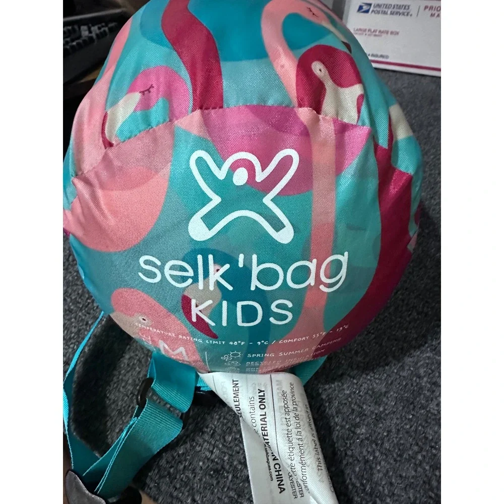 Selk'bag Kids Recycled Wearable Sleeping Bag Pink Flamingo Medium Suit NWT